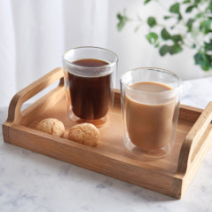 2 gobelets en verre double paroi