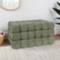 Pouf long cubes vert