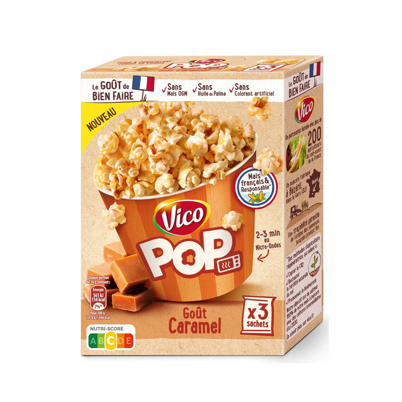 Pop corn micro-ondes caramel