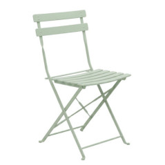 Chaise en metal lisa vert olive