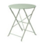 Table ronde en metal vert olive