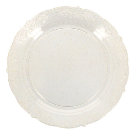 Assiette plastique  d26cm paille