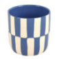 Cache pot geo jaune/vert o15cm