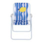 Chaise pliante rayures jaune/ble