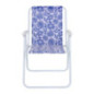 Chaise pliante motifs bleus