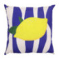 Coussin deperlant citrons/uni