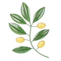 Deco murale metal olivier