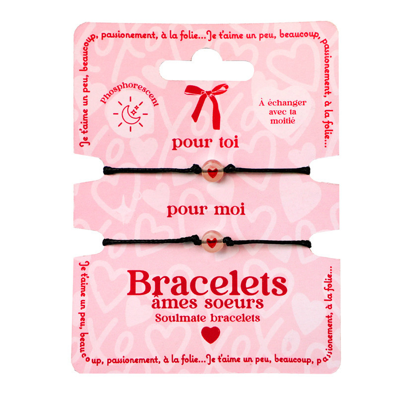 Set de 2 bracelet coeur phosp