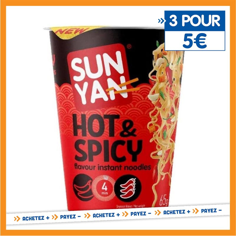 Cup nouille hot&spicy 65g