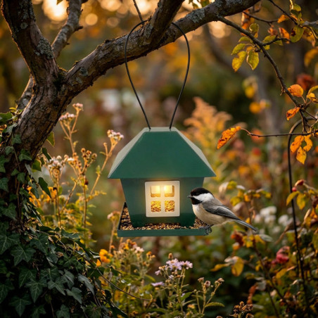 Mangeoire a oiseaux solaire