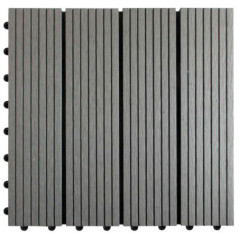 Dalle lamelle grise x4 30x30x2.2