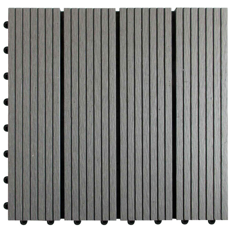 Dalle lamelle grise x4 30x30x2.2