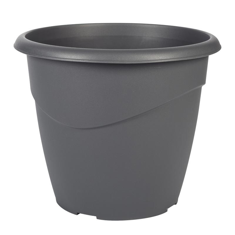Pot rond marina 20cm gris anthra