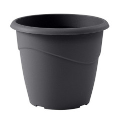 Pot rond marina 25cm gris anthra