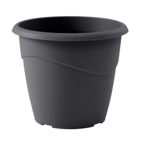Pot rond marina 25cm gris anthra