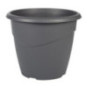 Pot rond marina 40cm gris anthra