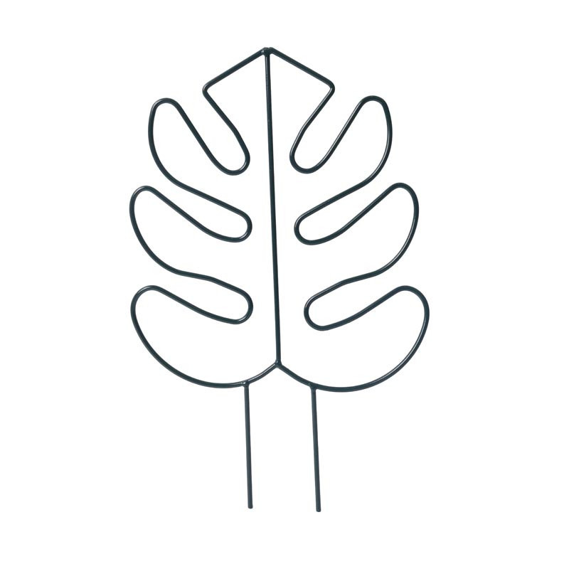 Piquet feuilles metal a planter