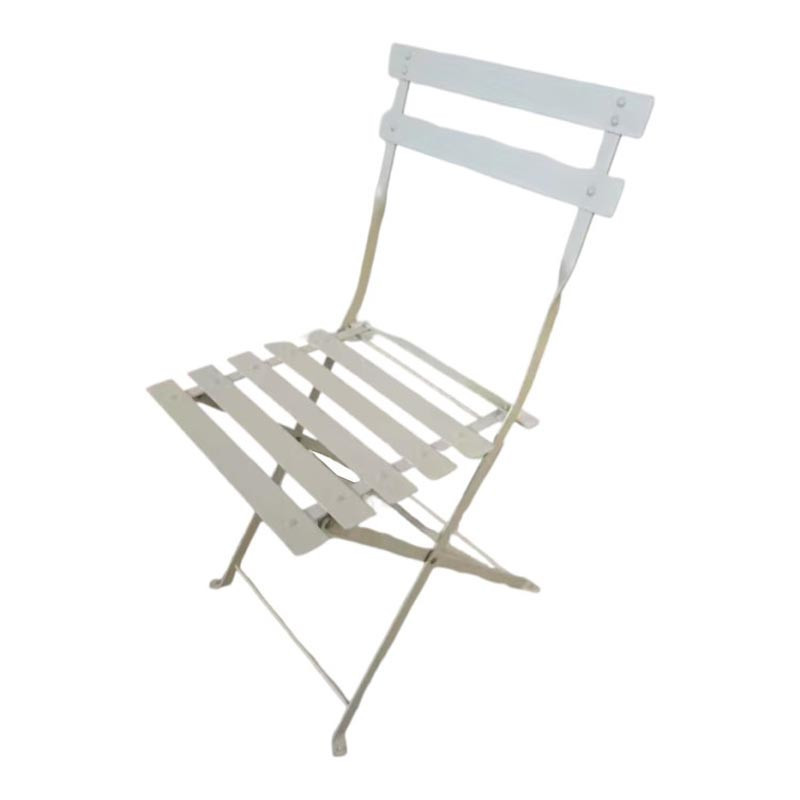 Chaise en metal lisa blanc casse