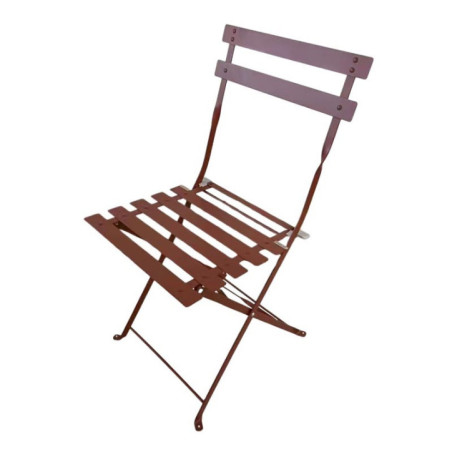 Chaise en metal lisa terracotta