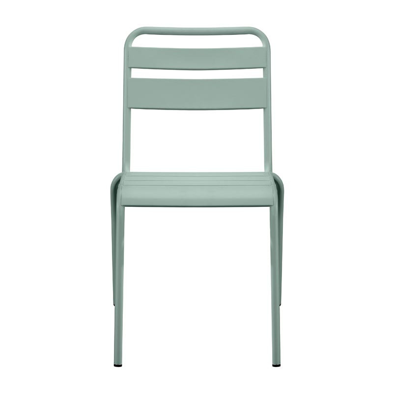 Chaise metal alba vert treillis