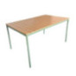 Table 4/6p metal/bois vert
