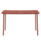 Table rectangle terracotta