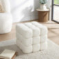 Pouf cubique creme