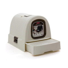 Maison de toilette aspect rotin