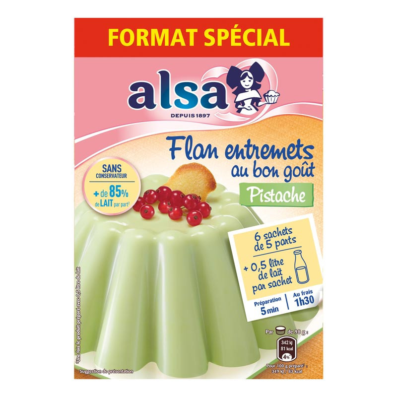 Prepartation flan entremets