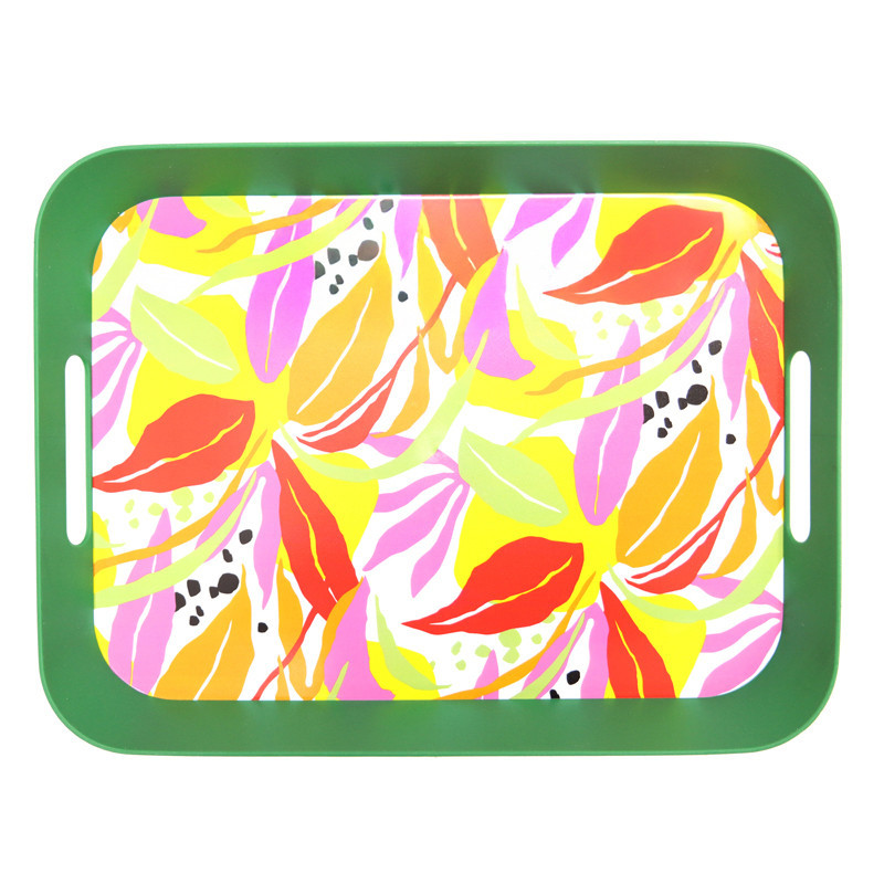 Plateau en pp 41x32cm hot tropic