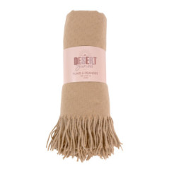 Plaid a franges 130x160cm ocre