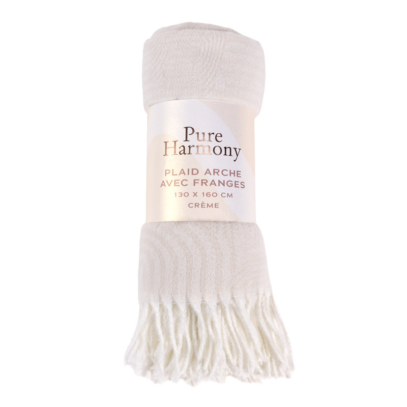 Plaid arche avec franges 130x160