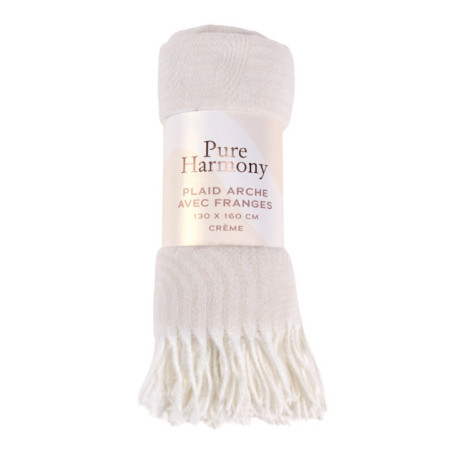 Plaid arche avec franges 130x160