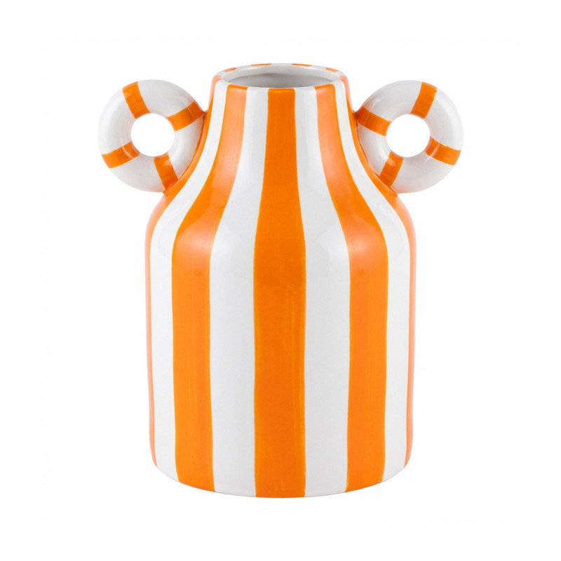 Vase raye avec anses