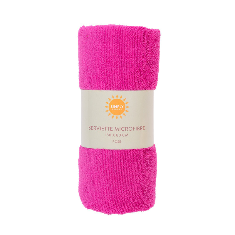Serviette microfibre rose