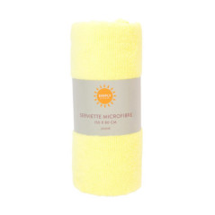 Serviette microfibre jaune