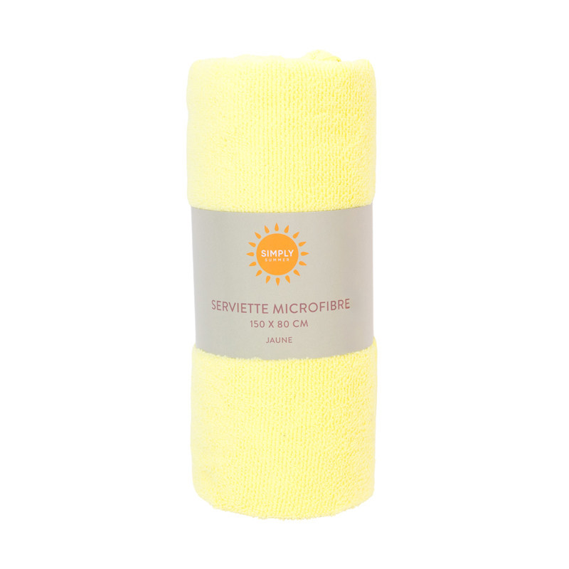 Serviette microfibre jaune