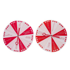 Jeu roue de questions en carton