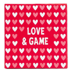 Serviette 33x33cm x10 love & gam