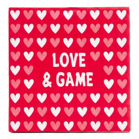 Serviette 33x33cm x10 love & gam