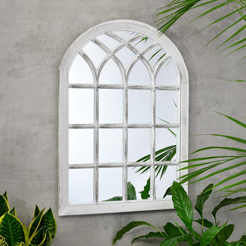 Miroir ext 50x70cm arches blanc