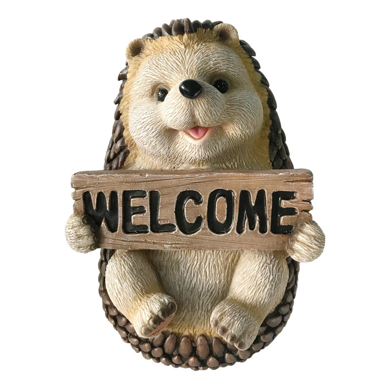 Statuette herisson welcome