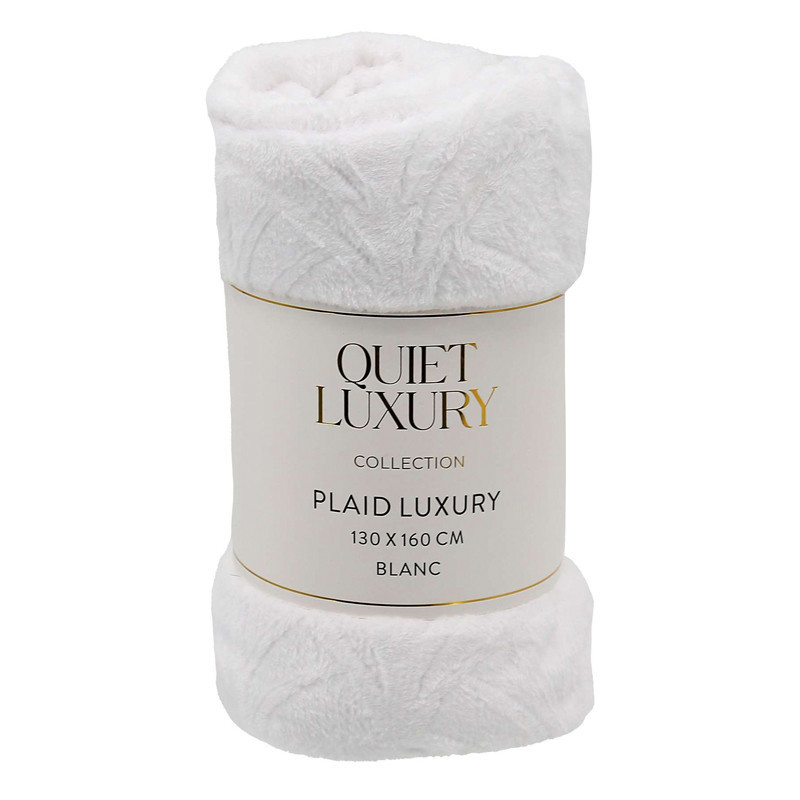 Plaid luxury blanc 130x160cm