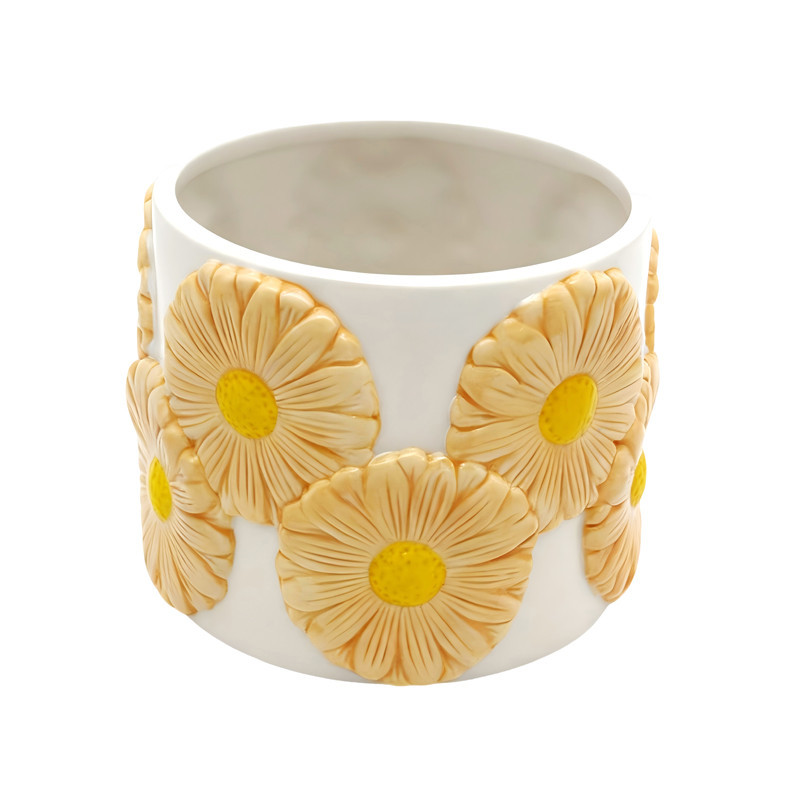 Cache pot fleurs 3d ass o16cm