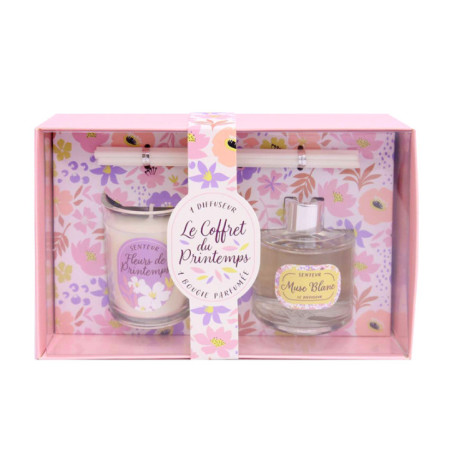 Set bougie parfumee et difuseur