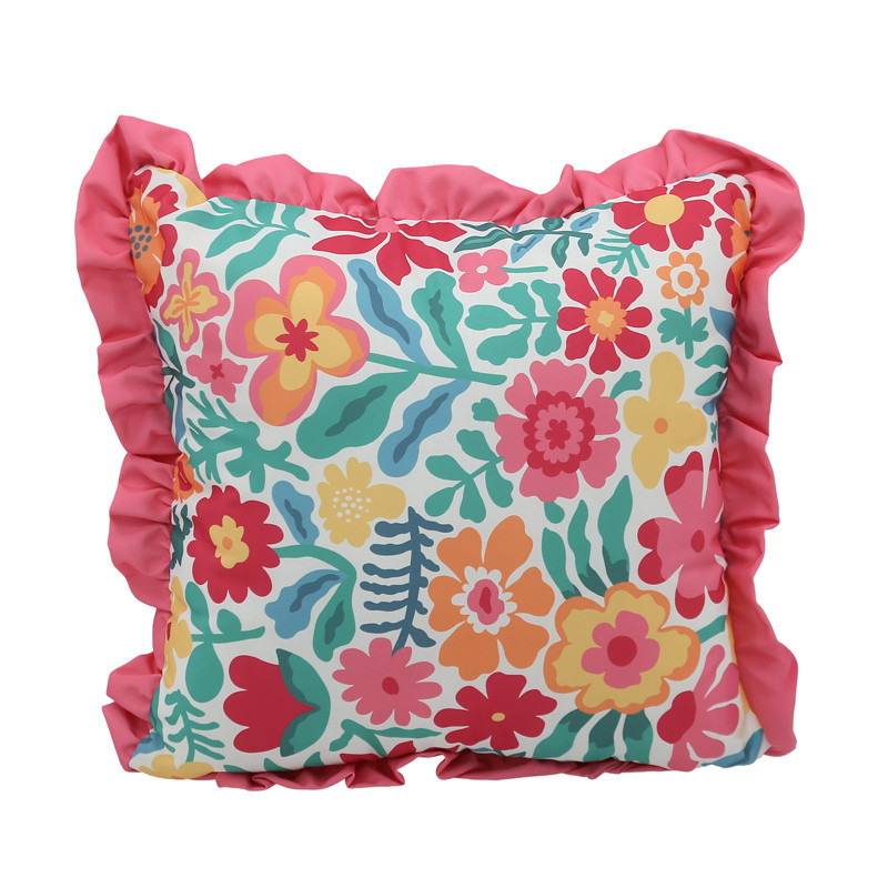 Coussin carre imprime floral