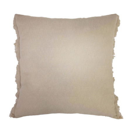 Coussin a franges 45x45cm creme