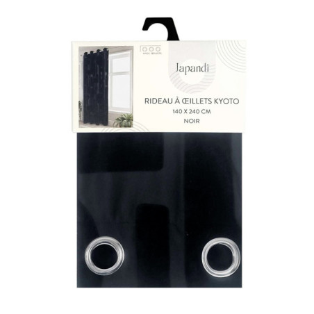Rideau kyoto 140x240cm noir
