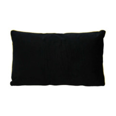 Coussin 30x50cm noir piping dore