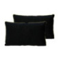 Coussin 30x50cm noir piping dore